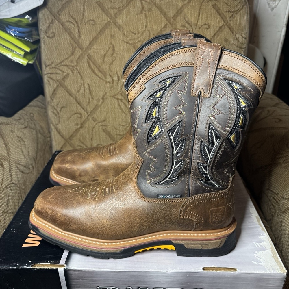 Dan Post Work Boots Men's 10.5" Warrior Composite Brown DP59429